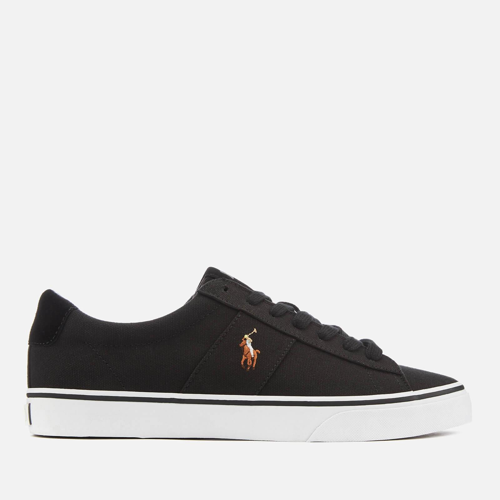 Polo Ralph Lauren Canvas Trainers in Black for Men - Lyst