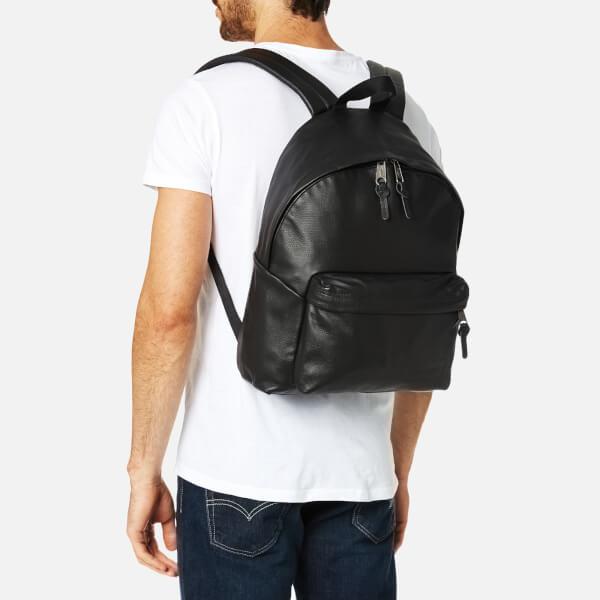 Eastpak Men's Authentic Leather Embossed Padded Pak'r Backpack in Black for Men |
