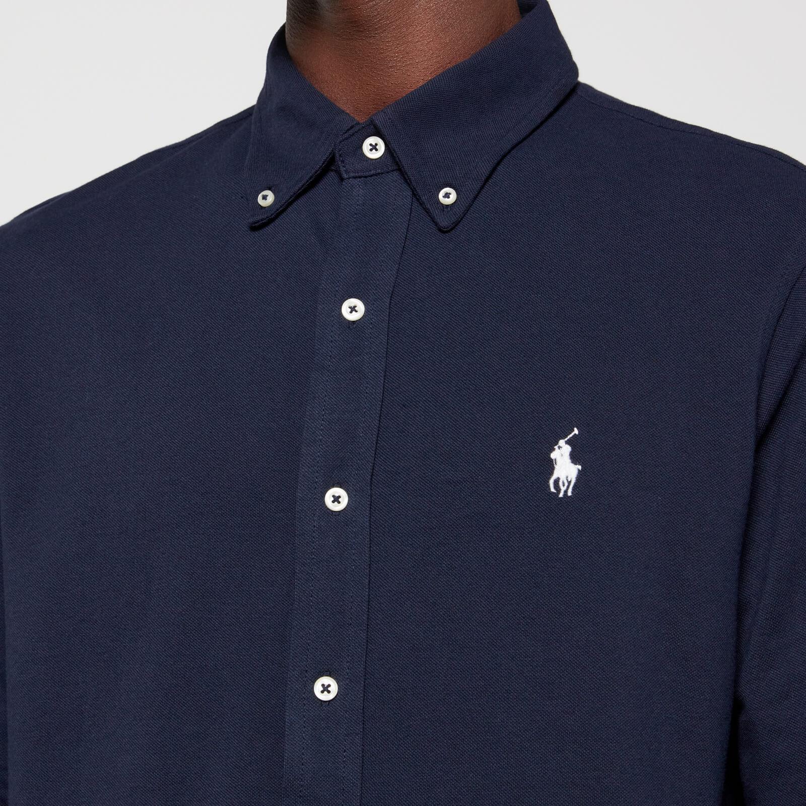 Polo Ralph Lauren Featherweight Mesh Long Sleeve Shirt in Blue for Men |  Lyst