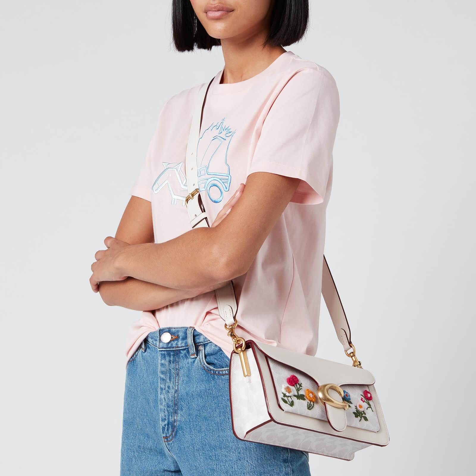 COACH Signature Floral Embroidery Tabby Shoulder Bag 26 in White | Lyst