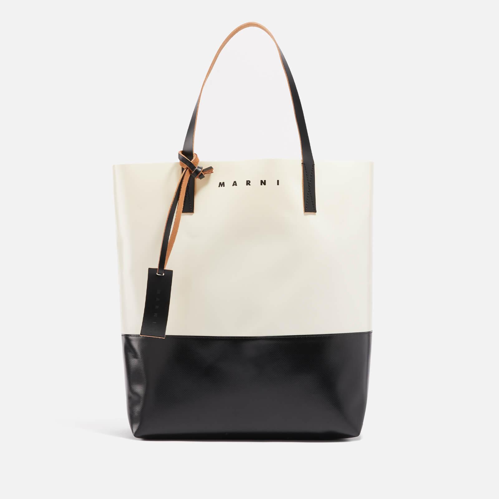 Marni Tribeca Two-tone Coated-pvc Tote Bag in Black for Men | Lyst