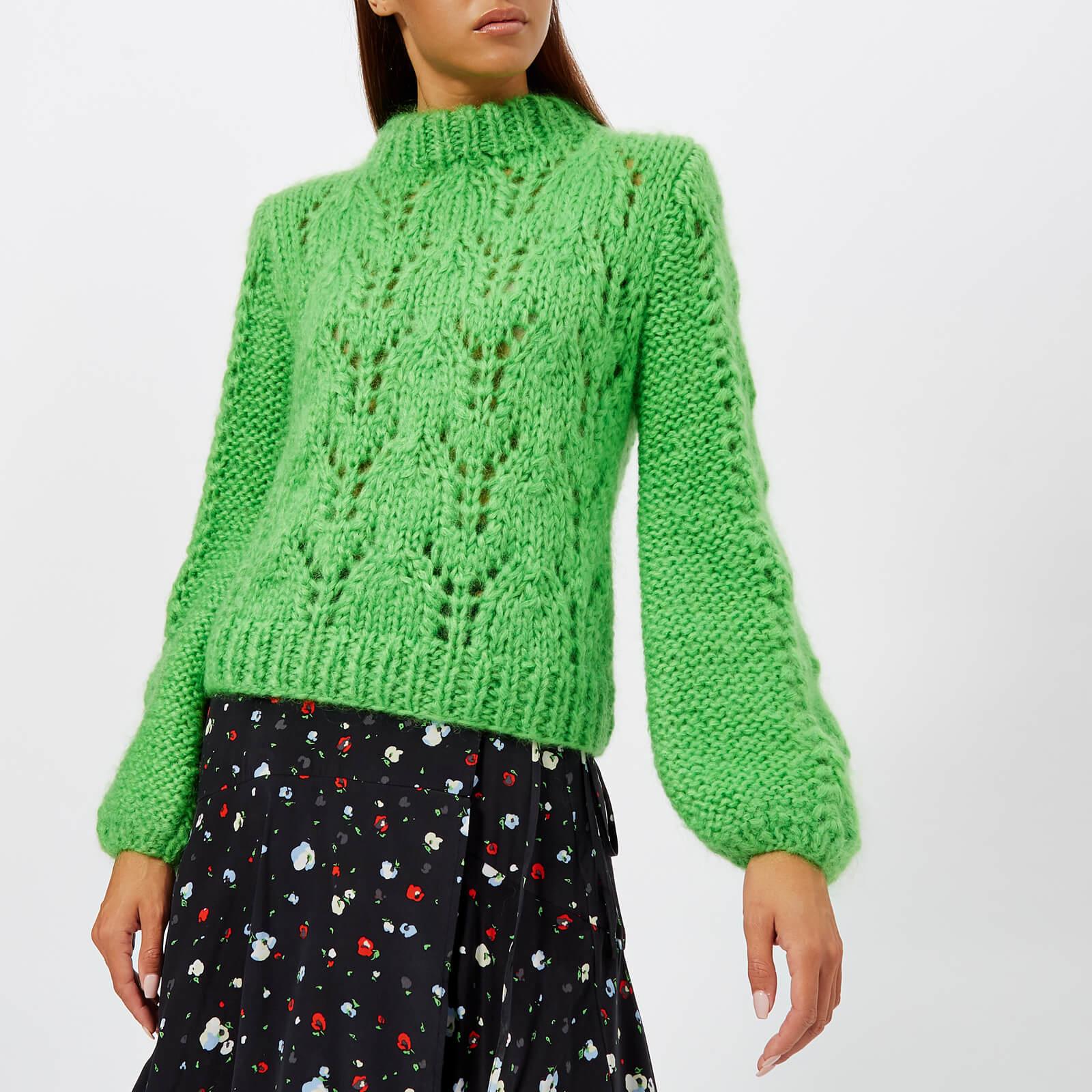 Ganni Julliard Mohair And Wool Sweater in Green | Lyst Canada