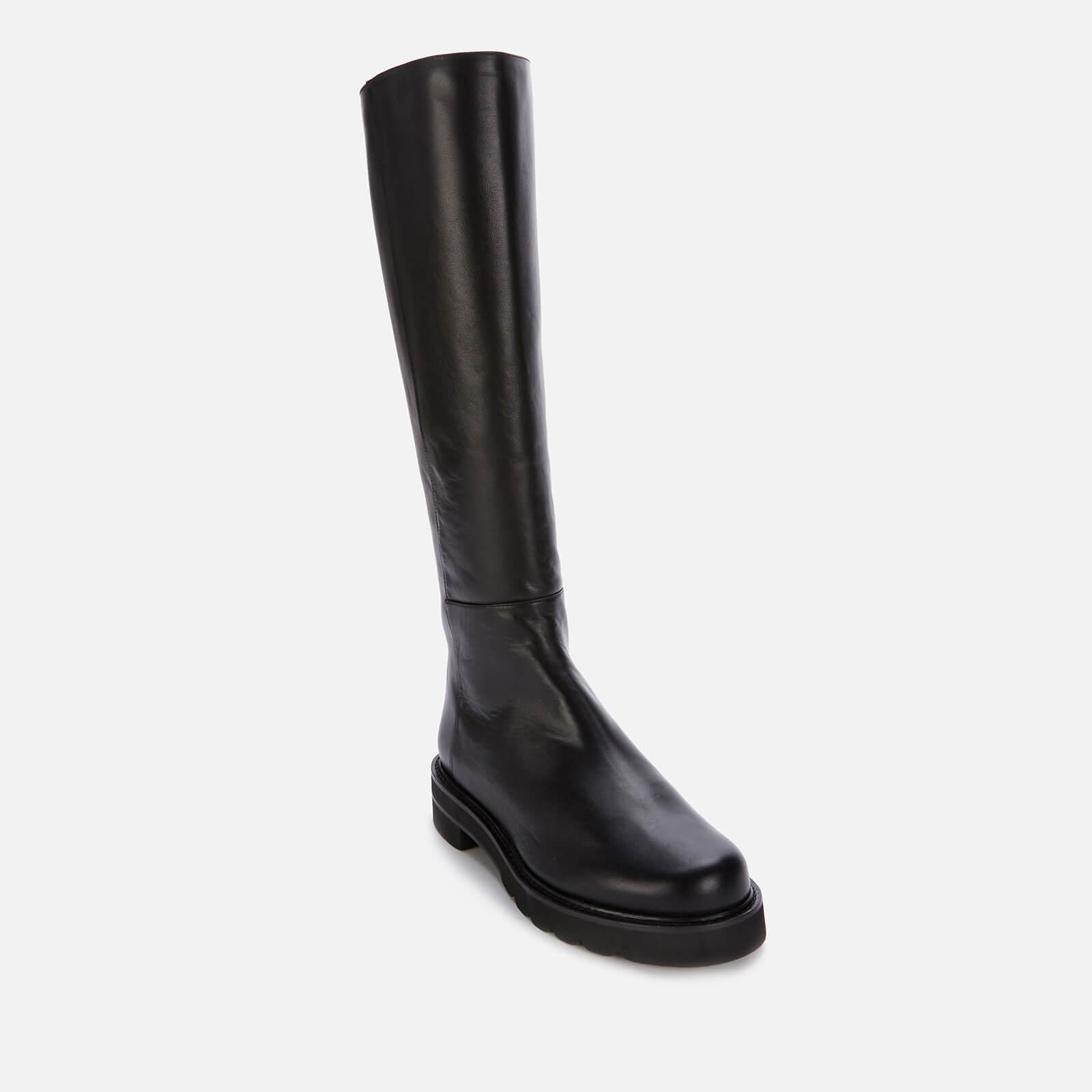 Stuart Weitzman Mila Lift Leather Knee High Boots in Black | Lyst