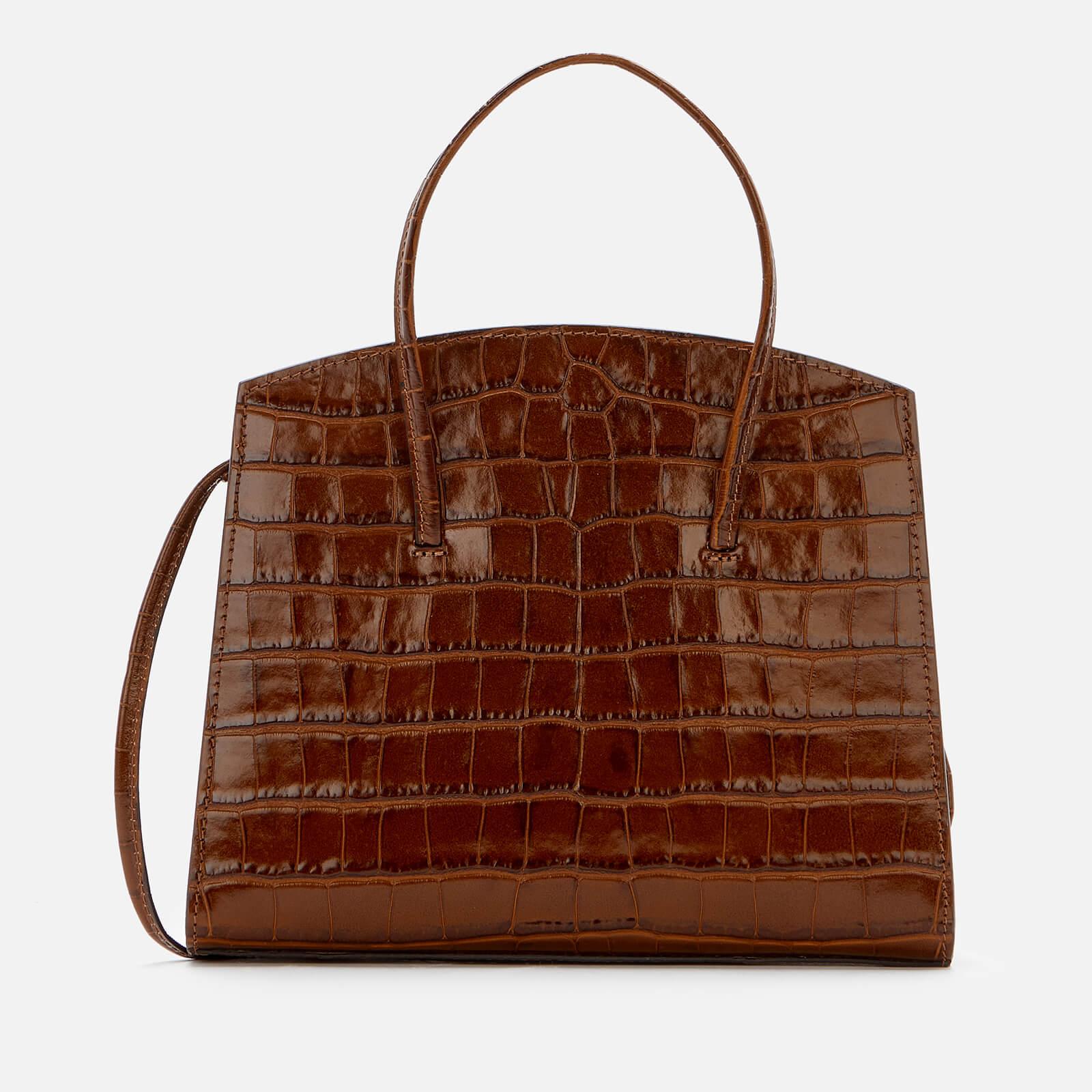 Maccheroni Bag Croc Embossed Dark Brown - Little Liffner