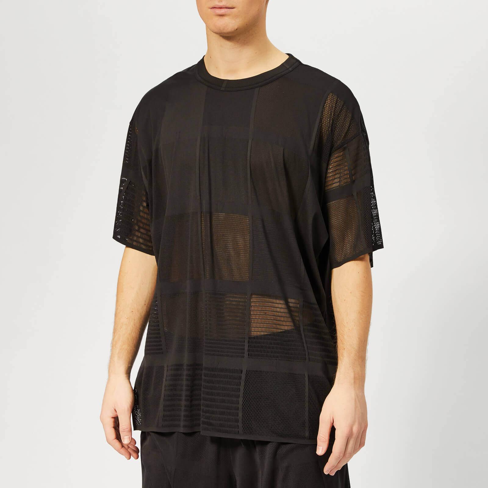 Y-3 Synthetic Patchwork Mesh Short Sleeve T-shirt in Black for Men - Lyst