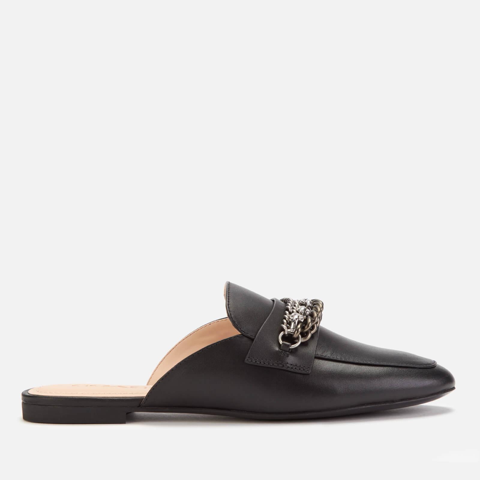 COACH Faye Multi Chains Leather Slide Loafers in Black Lyst