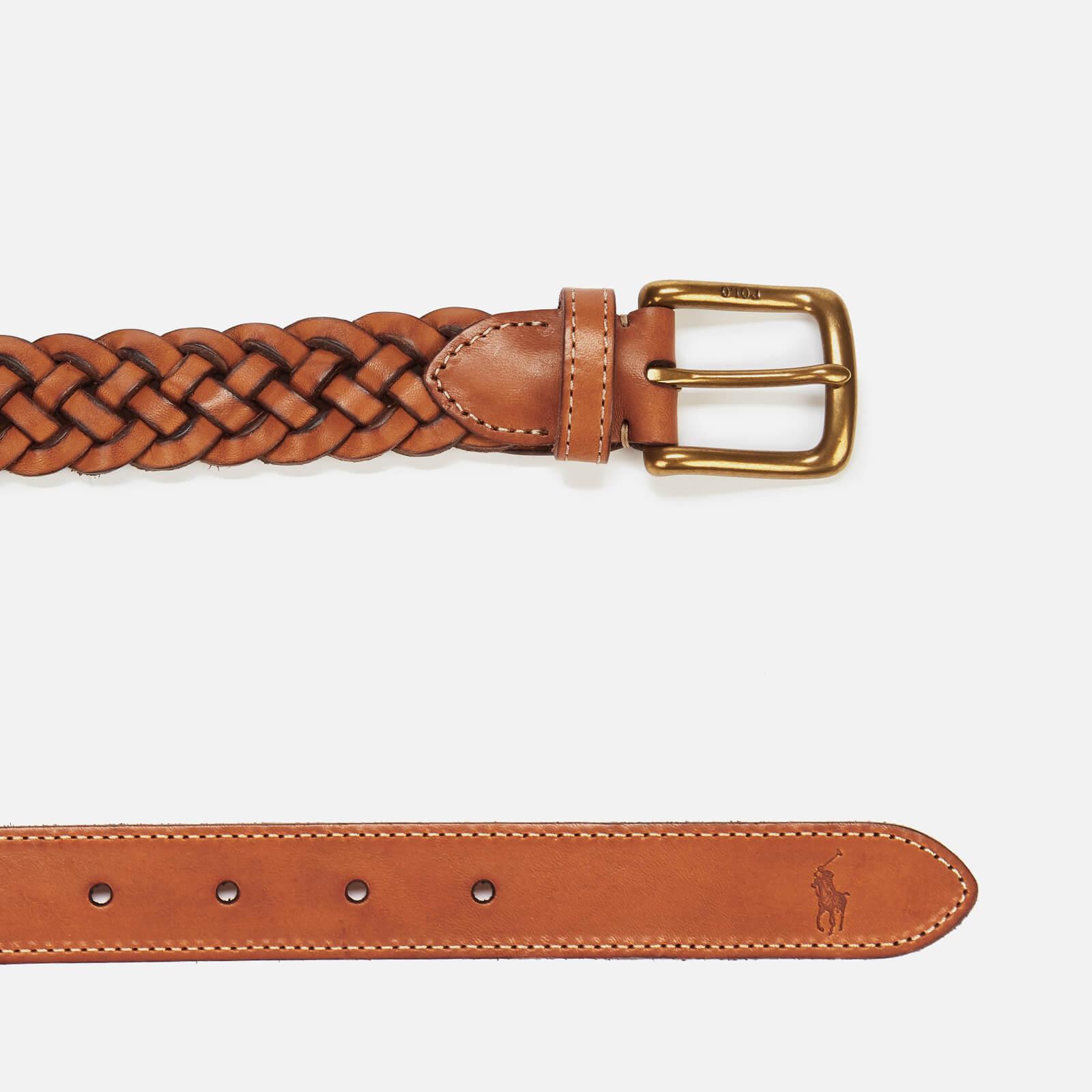Polo Ralph Lauren Westend Braid Leather Belt in Brown for Men | Lyst