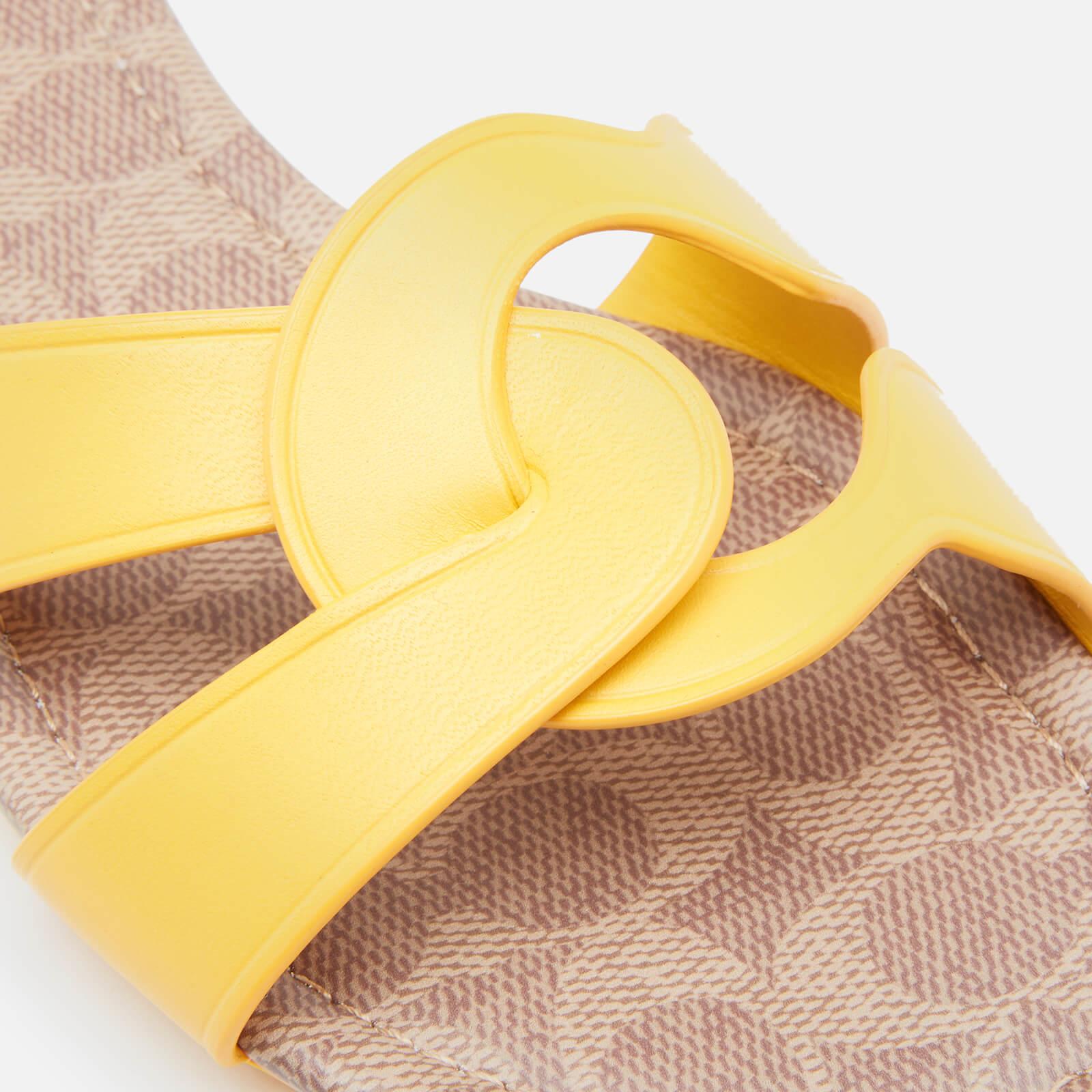 coach yellow sandals