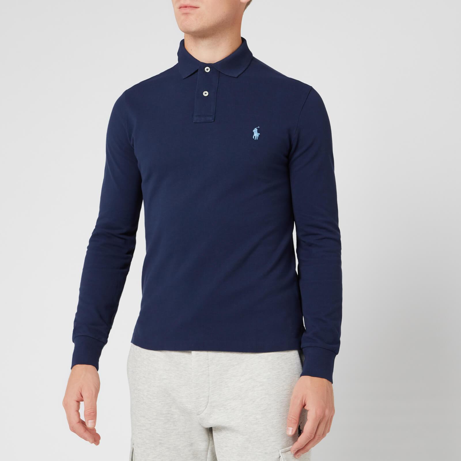 Polo Ralph Lauren Cotton Men's Slim Fit Long Sleeve Polo Shirt in Blue for  Men | Lyst