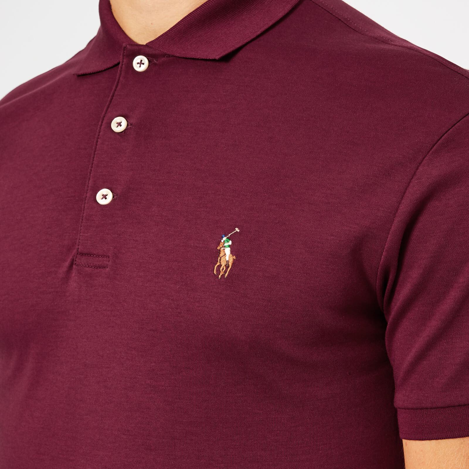 burgundy ralph lauren shirt mens