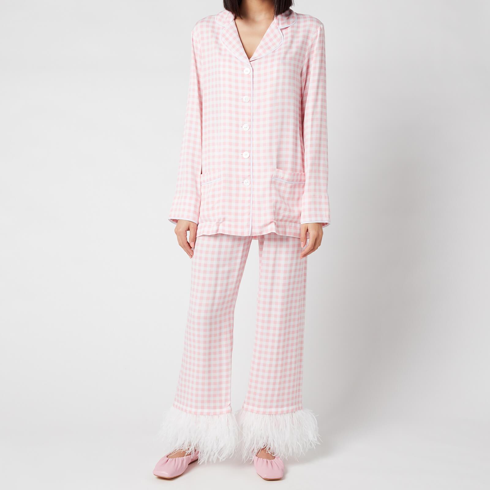 Sleeper Party Pyjama Set With Feathers in Pink | Lyst