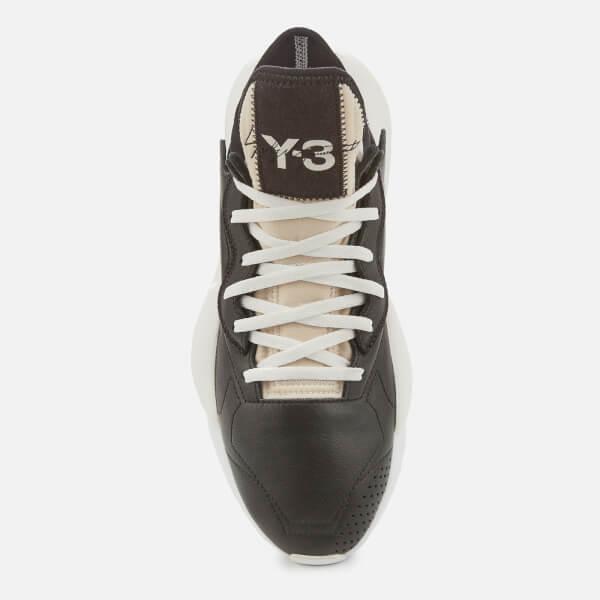 Y-3 Leather Y3 Men's Kaiwa Trainers in Black for Men - Lyst