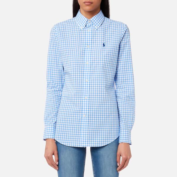 Polo Ralph Lauren Cotton Women's Poplin Gingham Shirt in Blue | Lyst