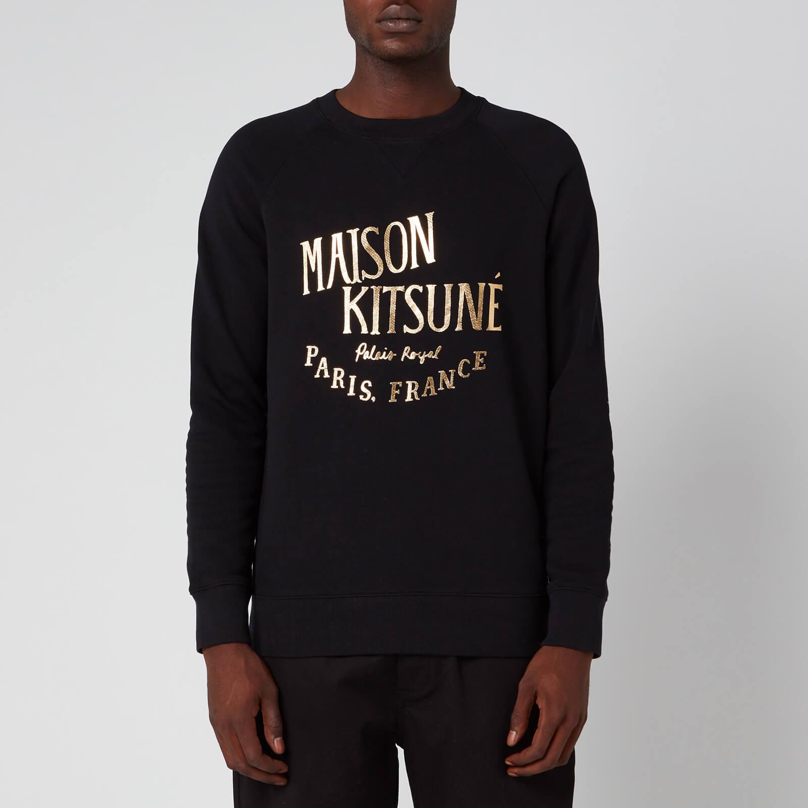 Maison Kitsuné Cotton Palais Royal Sweatshirt in Black for Men - Lyst