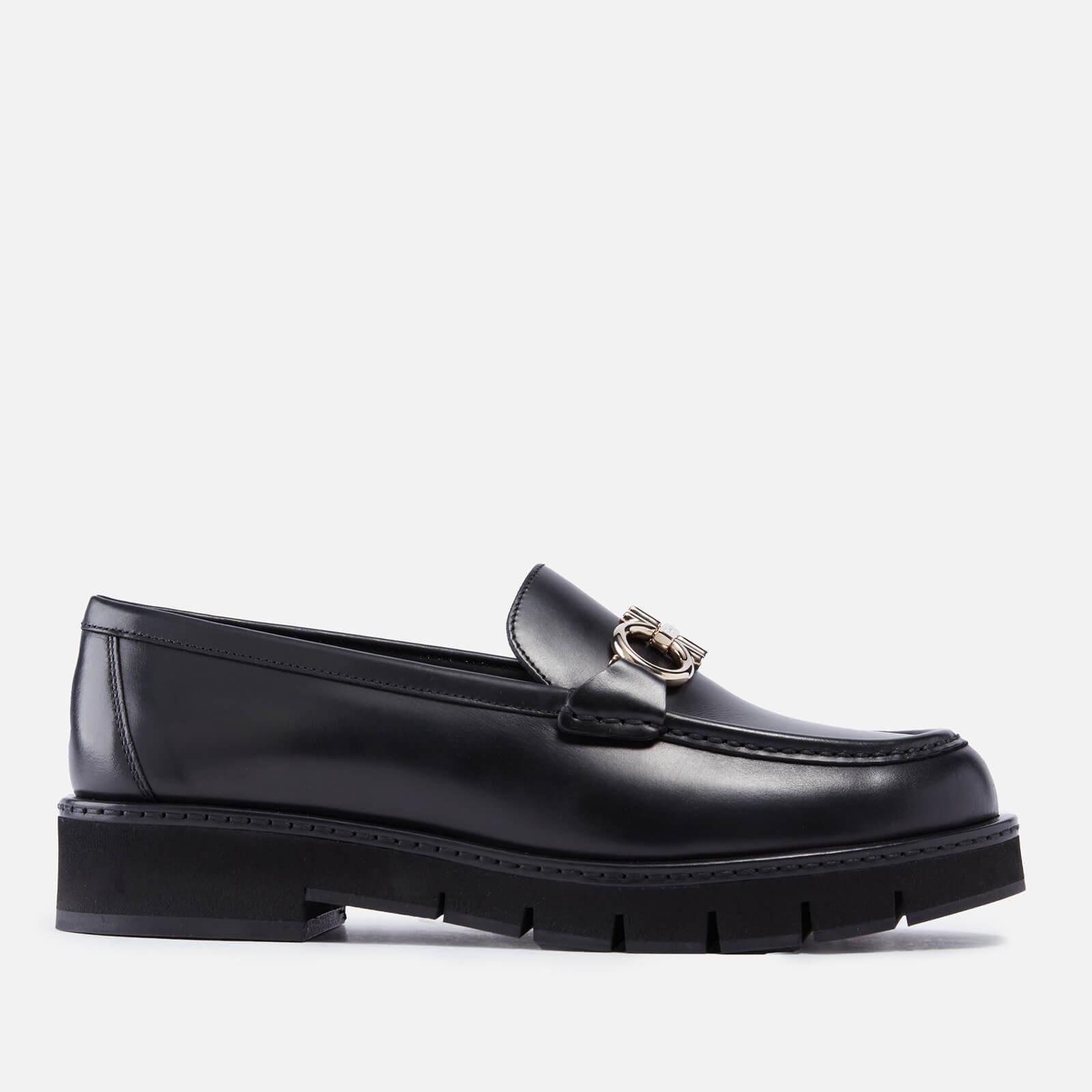 Ferragamo Women's Odilia Leather Loafer - Black - Loafers - 7