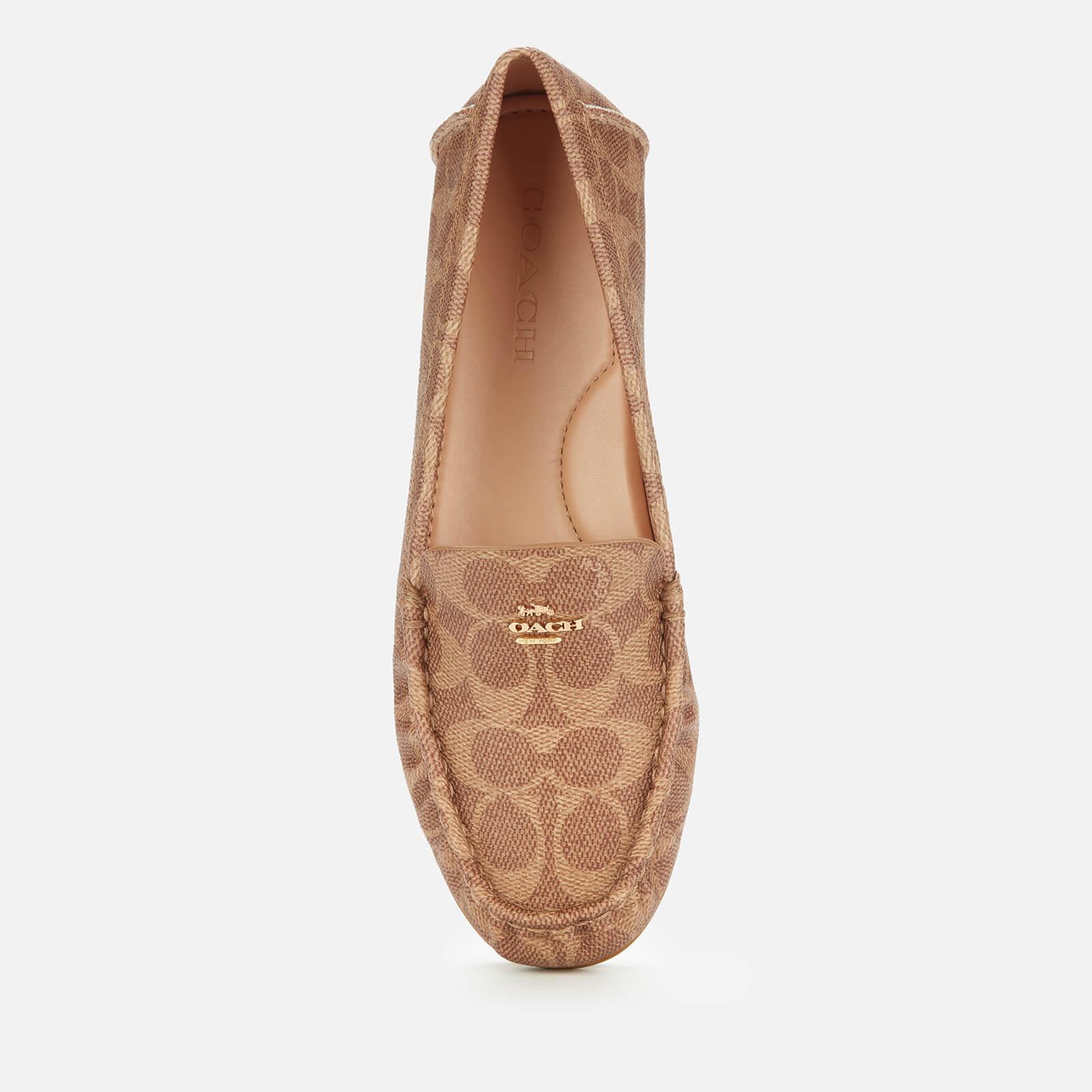 COACH Marley Coated Canvas Driving Shoes in Tan (Brown) Lyst