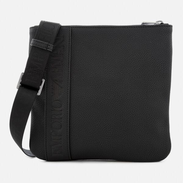 emporio armani flat messenger bag