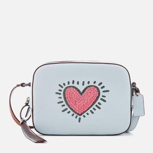 COACH Leather Coach X Keith Haring Camera Bag in Ice (Blue) | Lyst