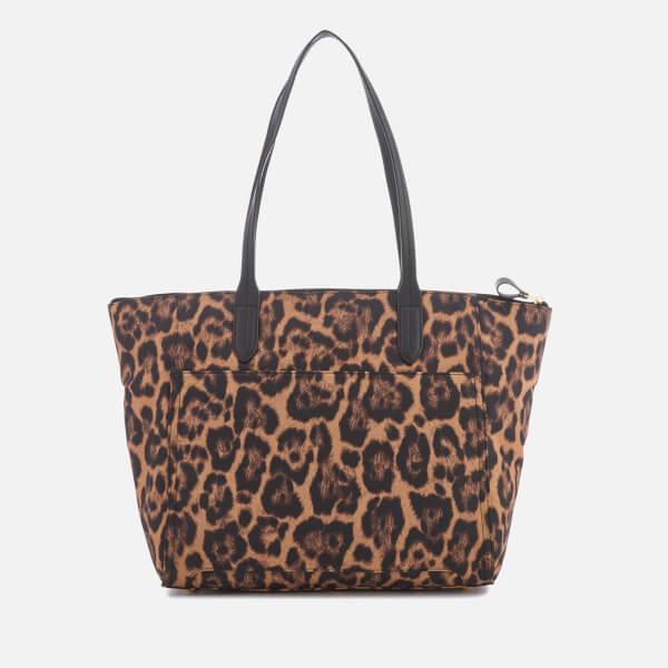 MICHAEL Michael Kors Synthetic Leopard Print Tote in Brown - Lyst