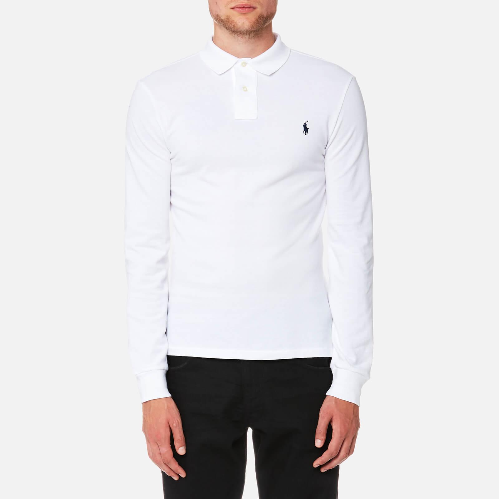 polo ralph lauren long sleeve polo in slim fit