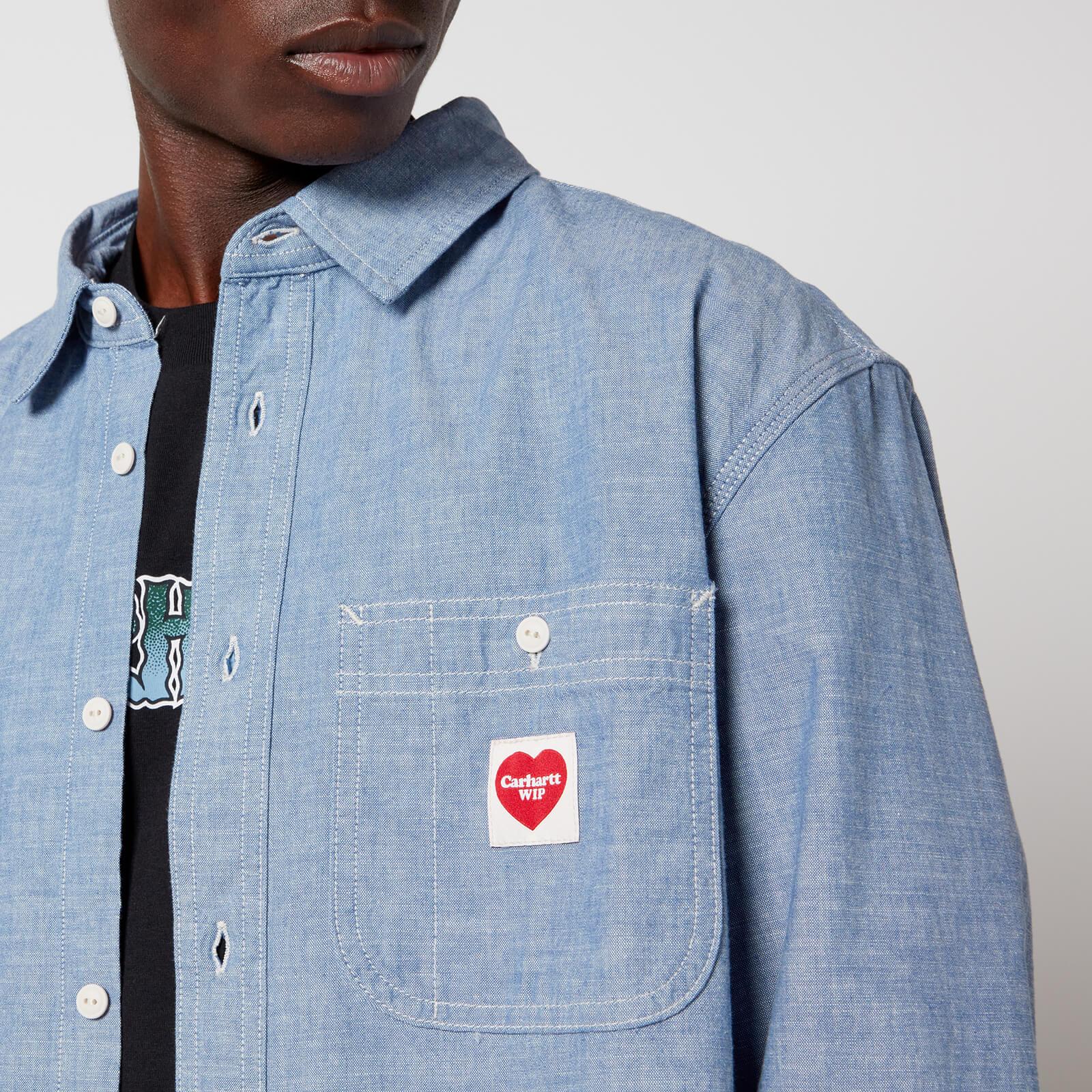 Carhartt WIP Clink Heart Cotton-canvas Shirt in Blue for Men | Lyst