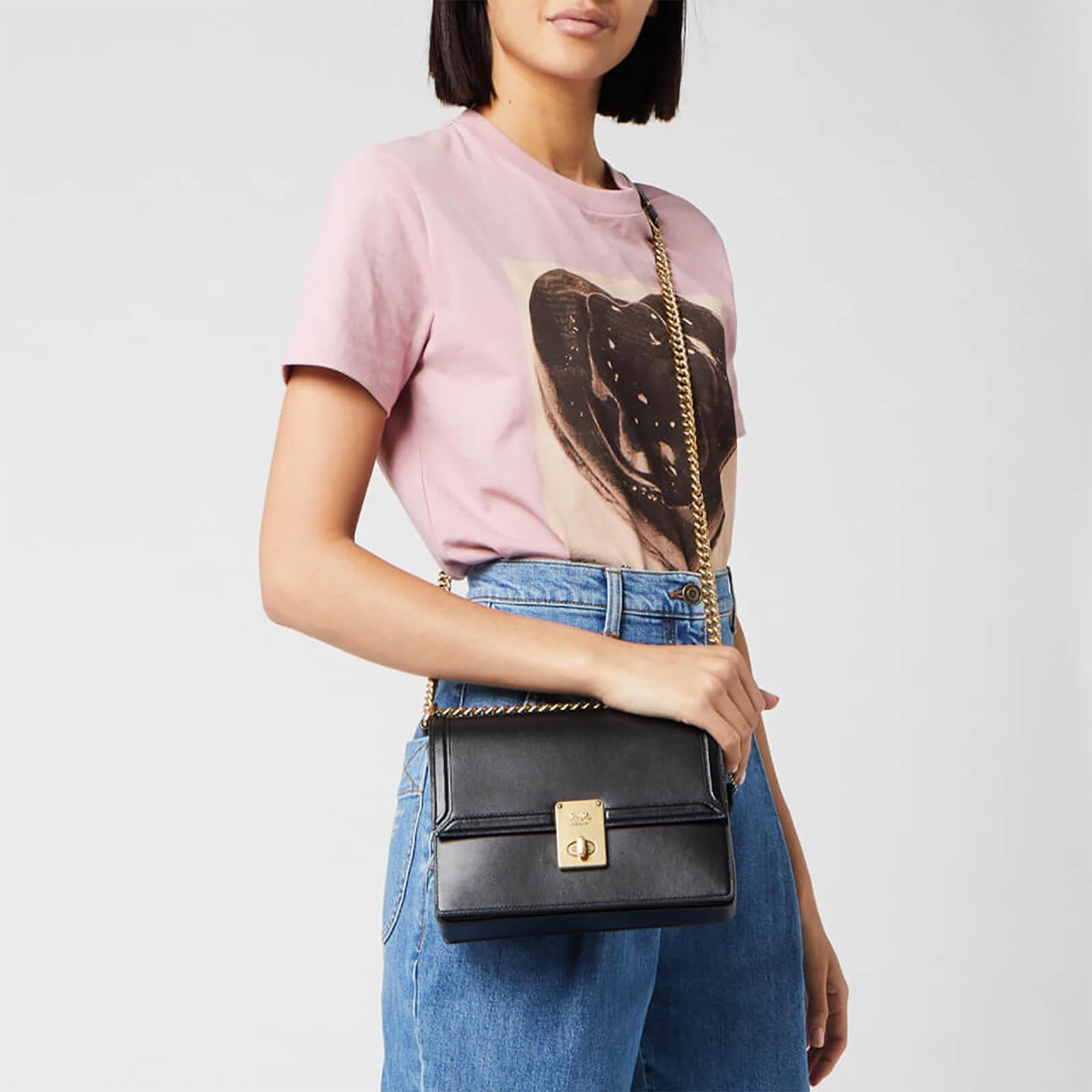 COACH Hutton Shoulder Bag in Black | Lyst