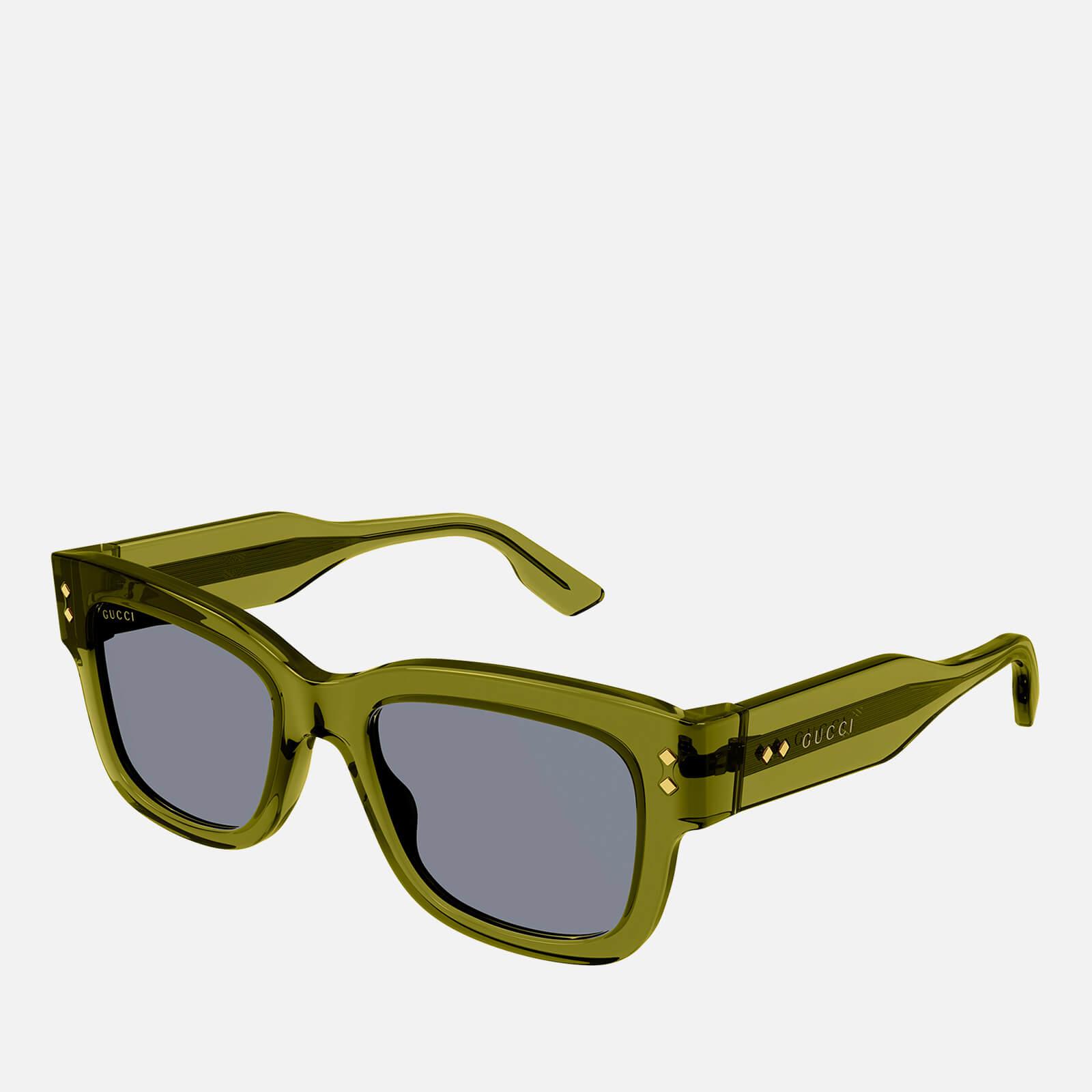 Gucci Nouvelle Rectangular Sunglasses in Green | Lyst