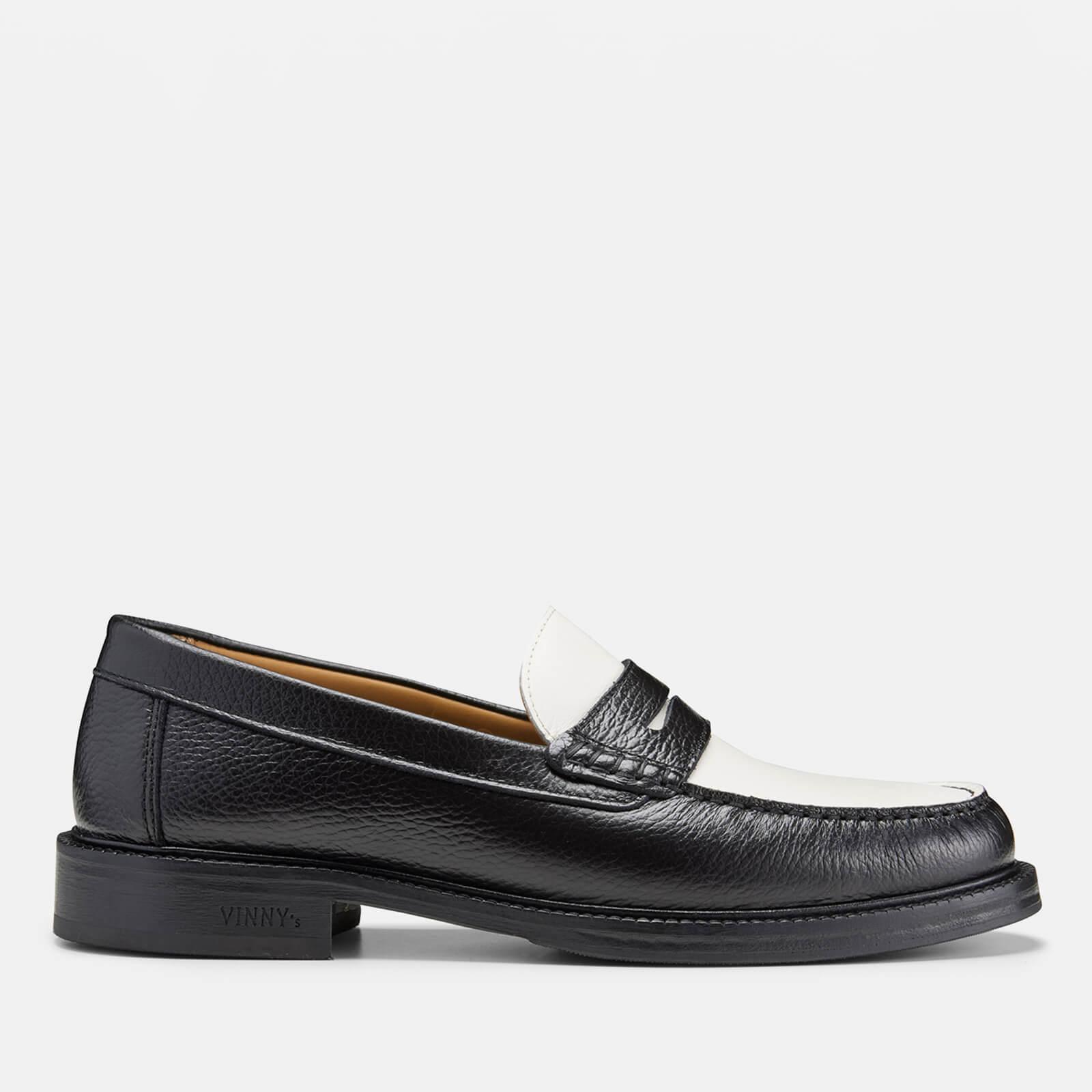 vinny-s-yardee-leather-penny-loafer-in-black-for-men-lyst