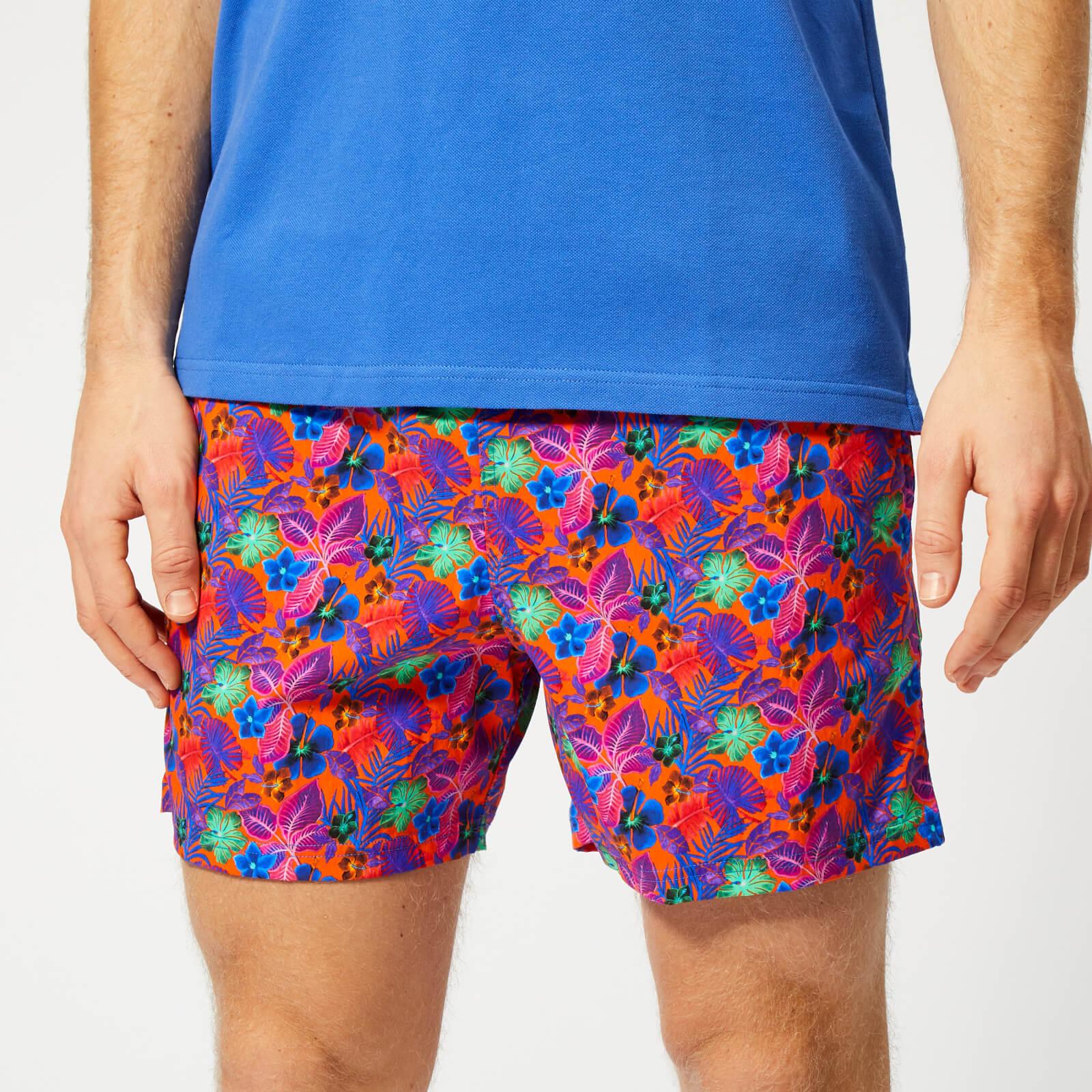 Vilebrequin Synthetic Moorise Floral Swim Shorts in Orange for Men ...