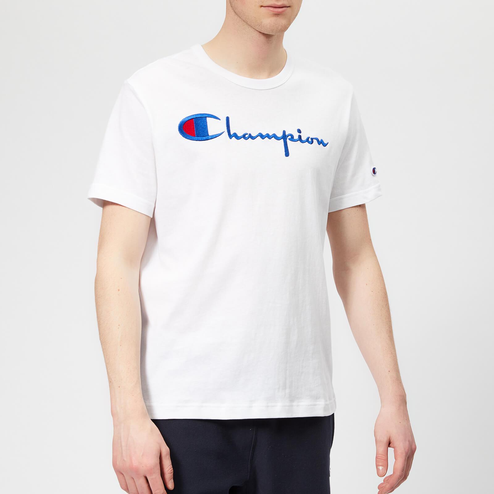 Champion Logo T-shirt in White for Men - Lyst