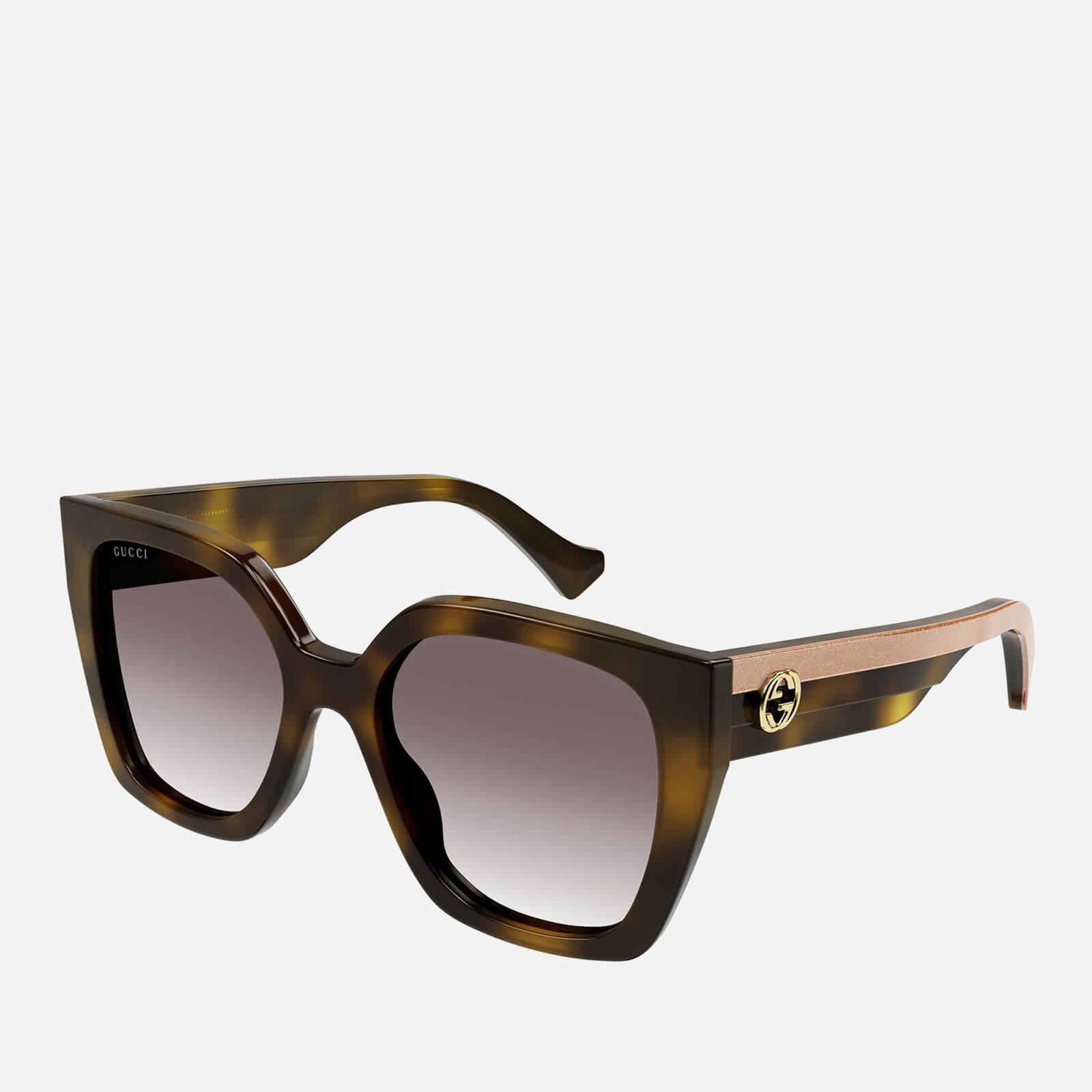 Gucci Pop Web Oversized Square-frame Acetate Sunglasses in Black