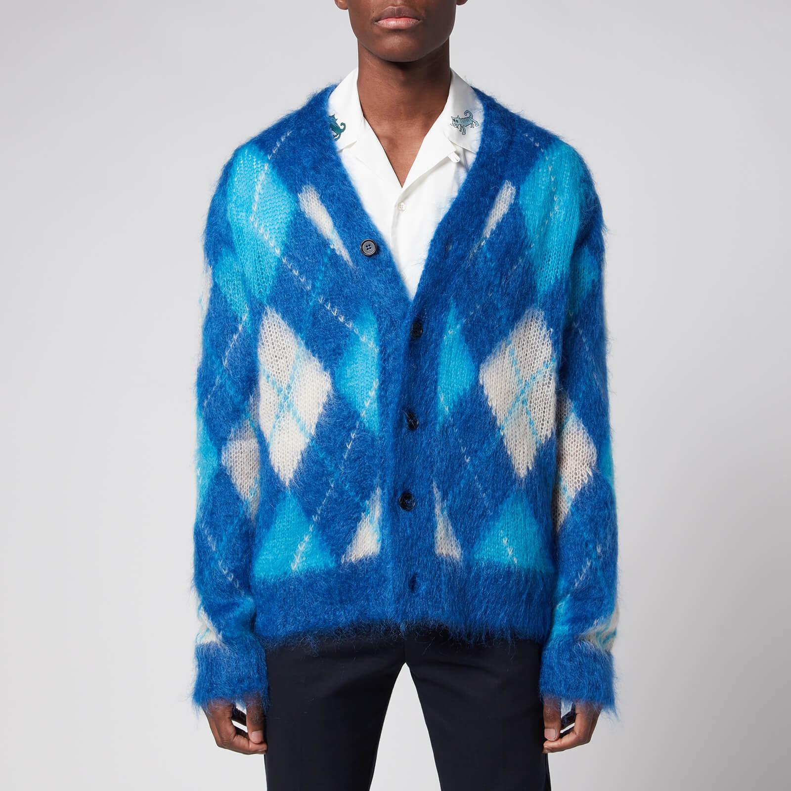 Marni Mohair Cardigan in Blue for Men | Lyst