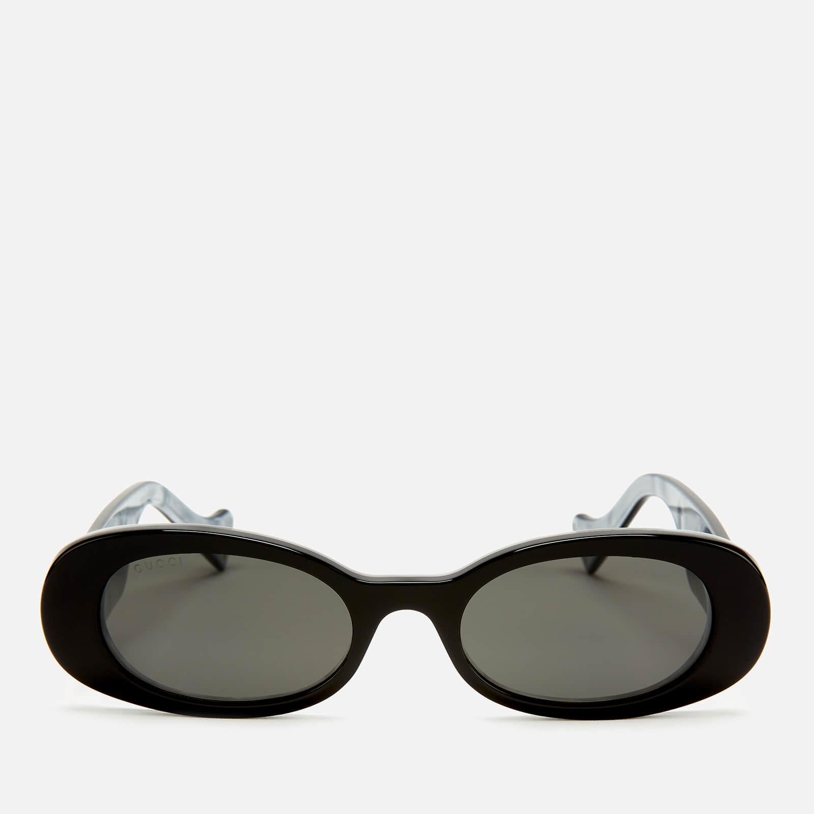 Gucci Oval Frame Acetate Sunglasses in Black Save 28 Lyst