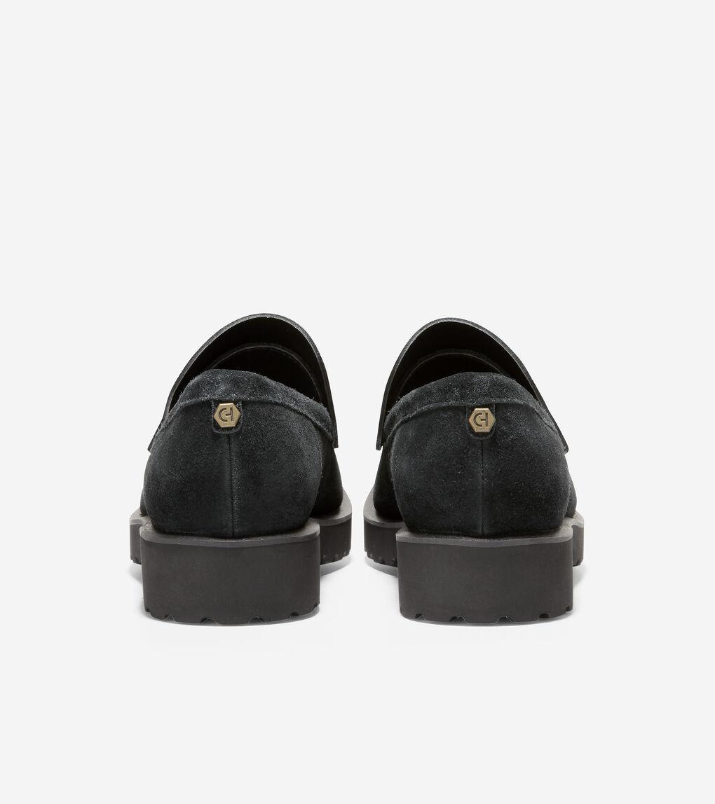 Cole haan black suede loafers shop