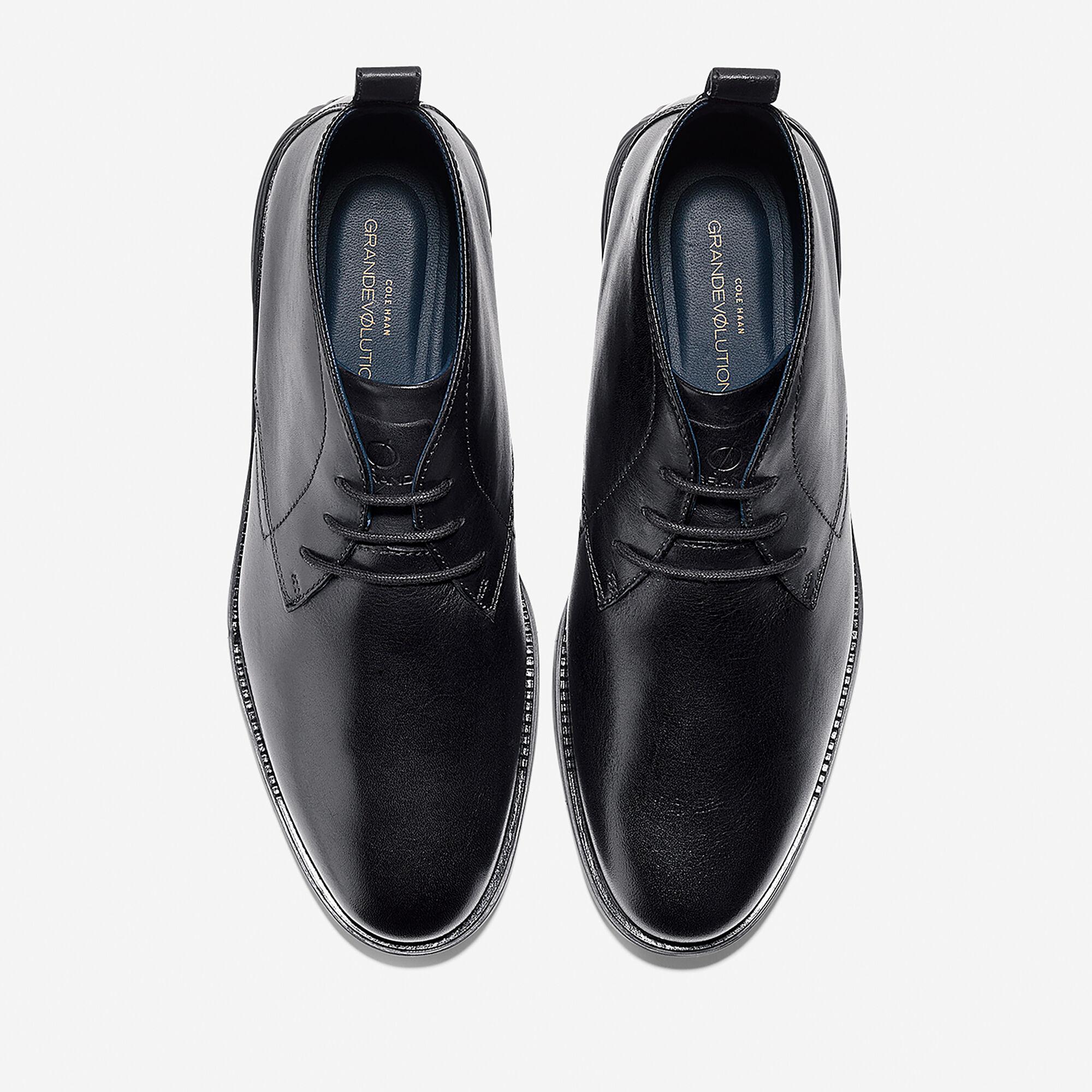 Cole Haan Leather Grand Evolution Chukka in Black for Men - Lyst