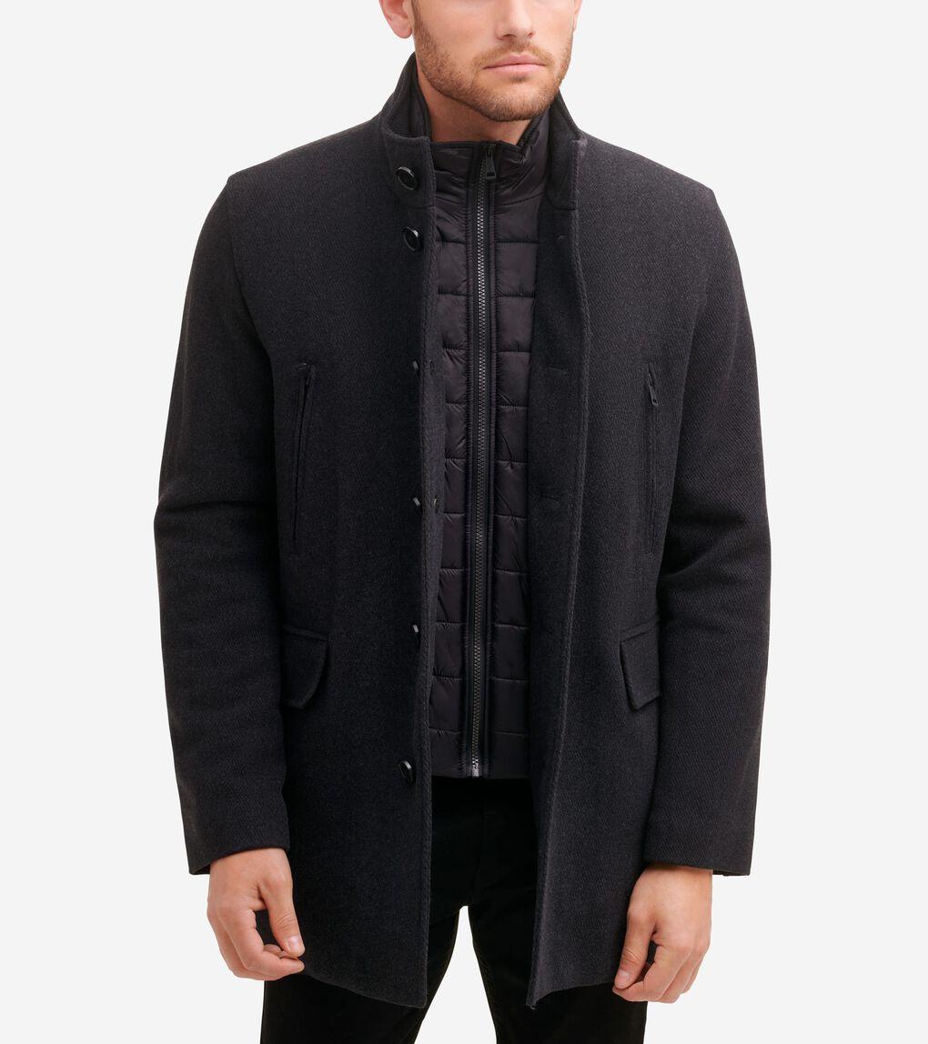 Cole Haan Men s Wool Coat in Black for Men Lyst