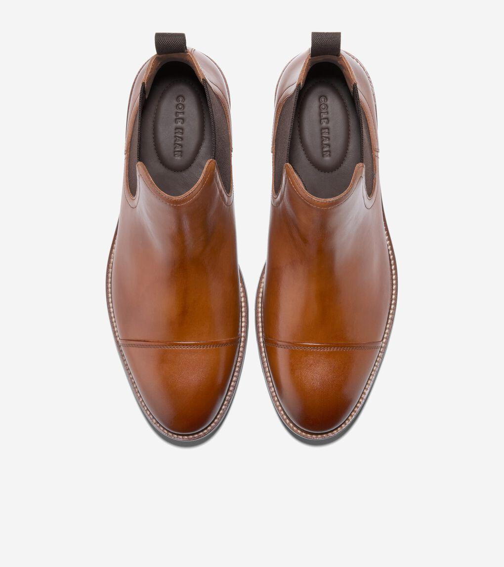 Men\'s Brown Leather Berkshire Lug Cap Toe Chelsea Boots Cole Haan Berkshire Lug Chelsea Boot SKU: 9892484 - YouTube main image 2