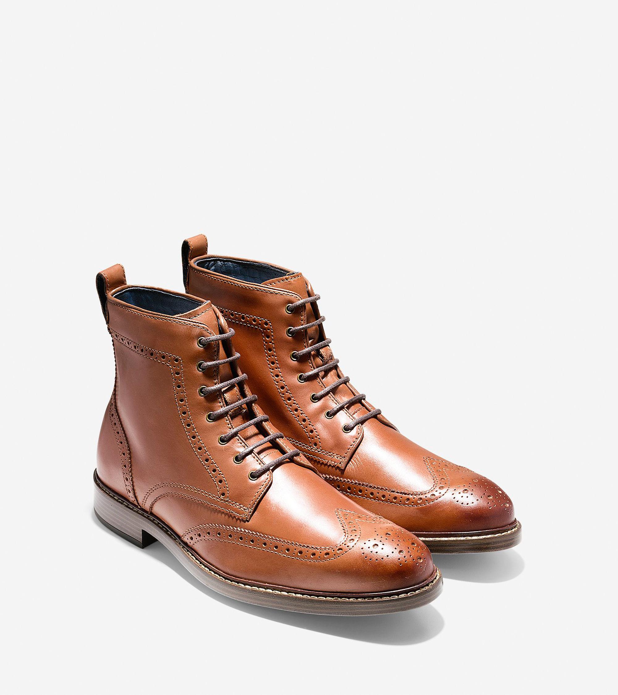 Lyst - Cole haan Kennedy Wingtip Boot in Brown for Men
