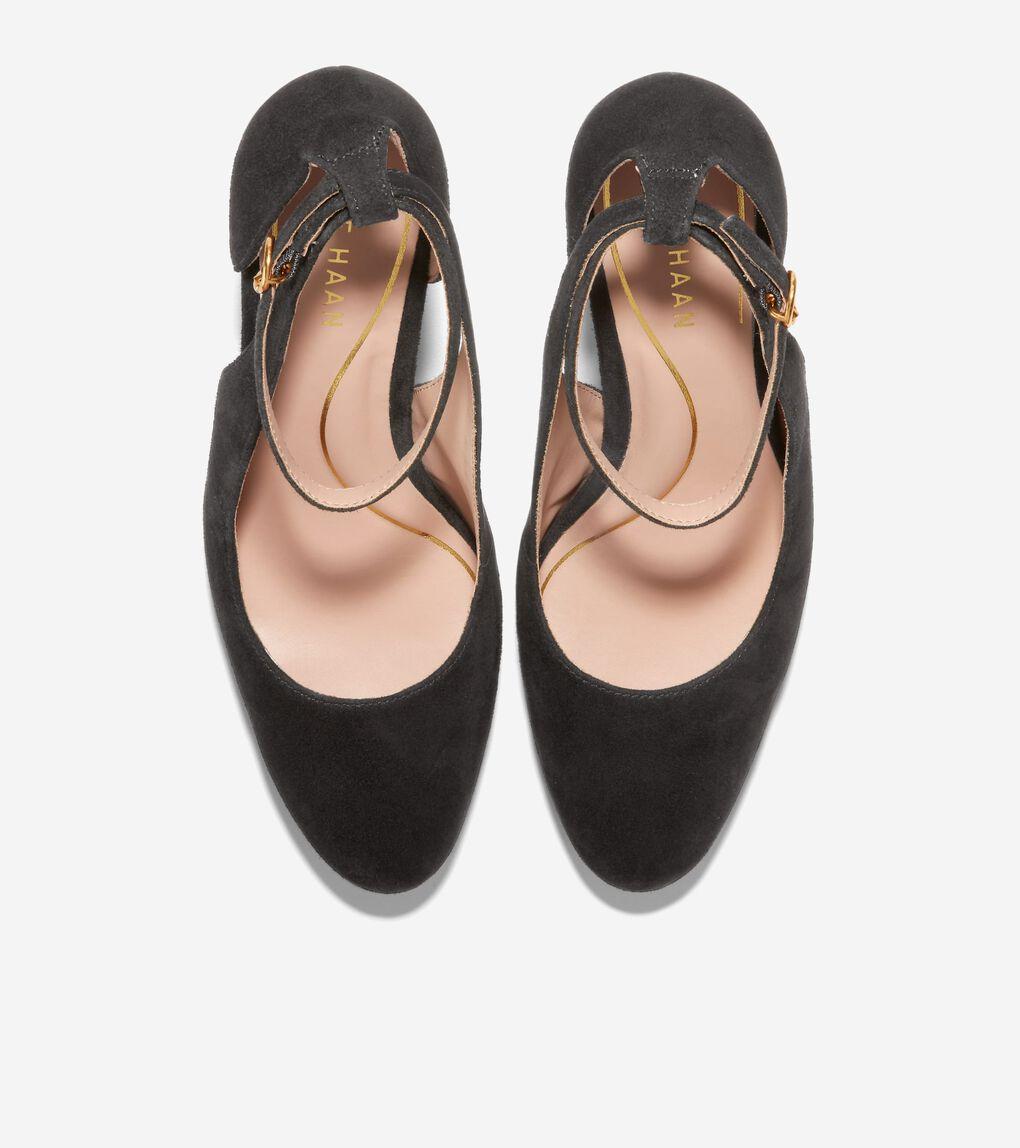 Cole Haan Women's Remi Platform Ankle Strap Heel in Black | Lyst