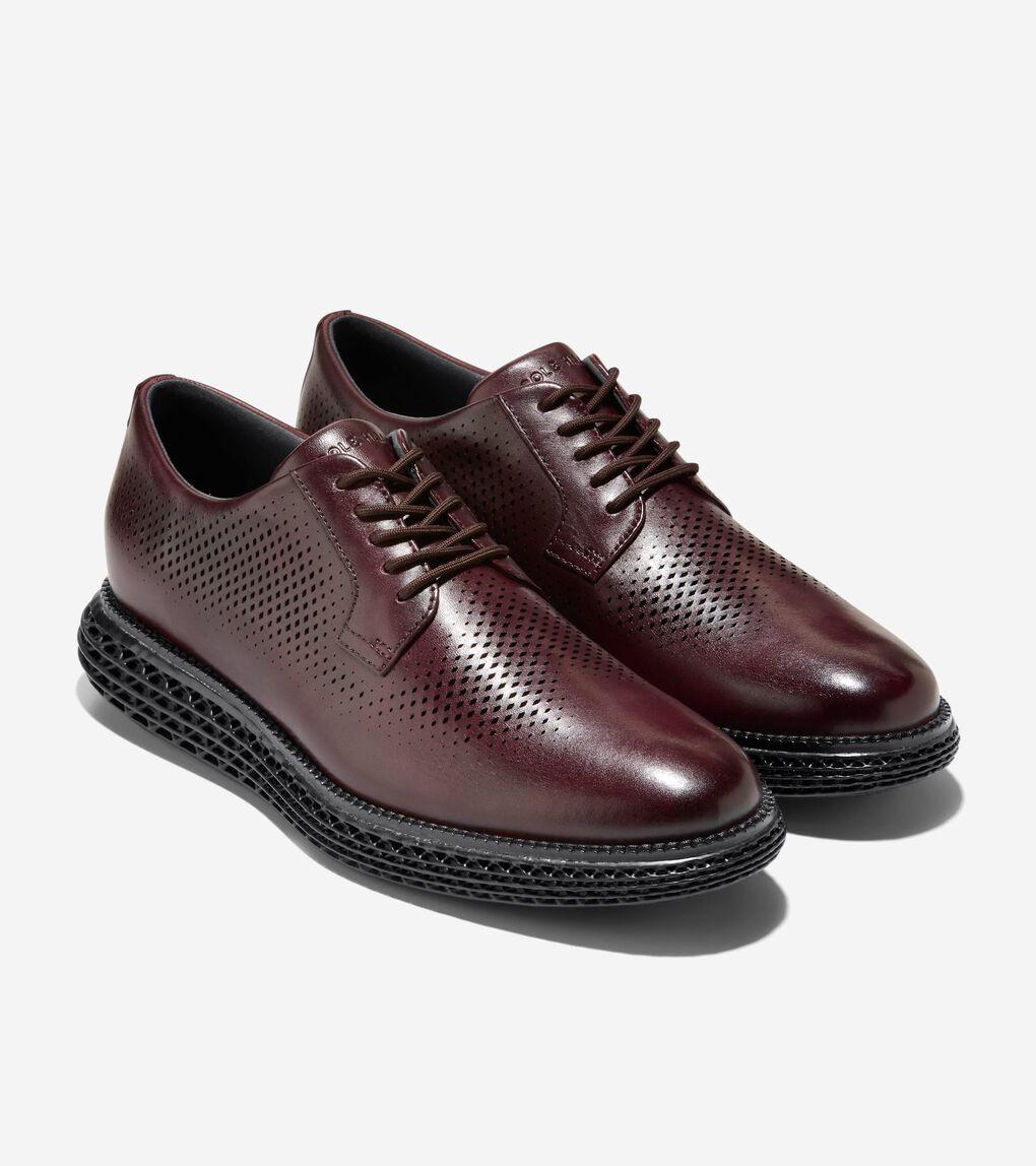 Cole Haan Men\'s Burgundy Perforated Leather Oxfords Cole Haan Mens Grand 360 11.5M Burgundy Leather Perforated  main image 3