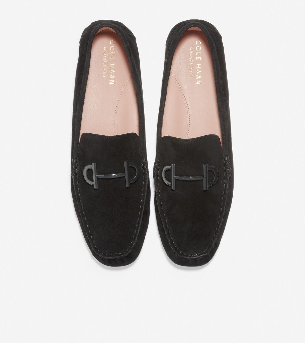 Cole Haan Suede Tully Driver in Black Suede (Black) | Lyst