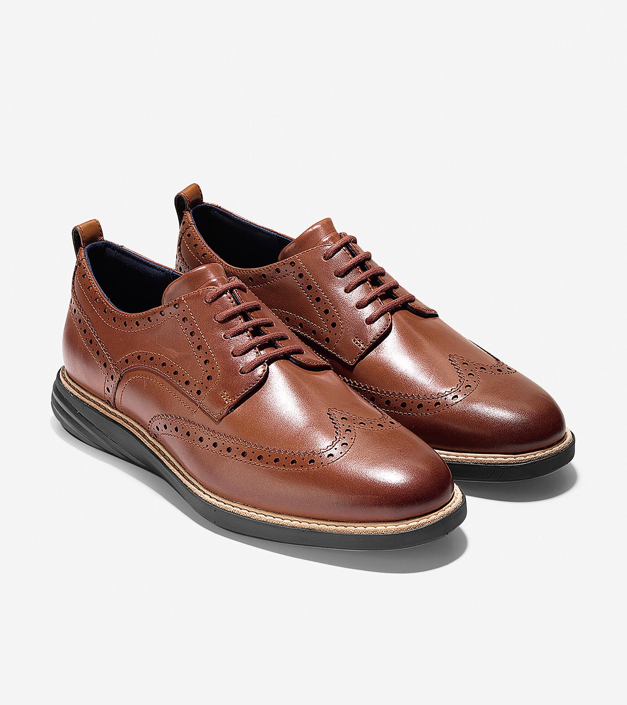 Cole Haan Leather Grand Evolution Wingtip Oxford in Brown for Men - Lyst