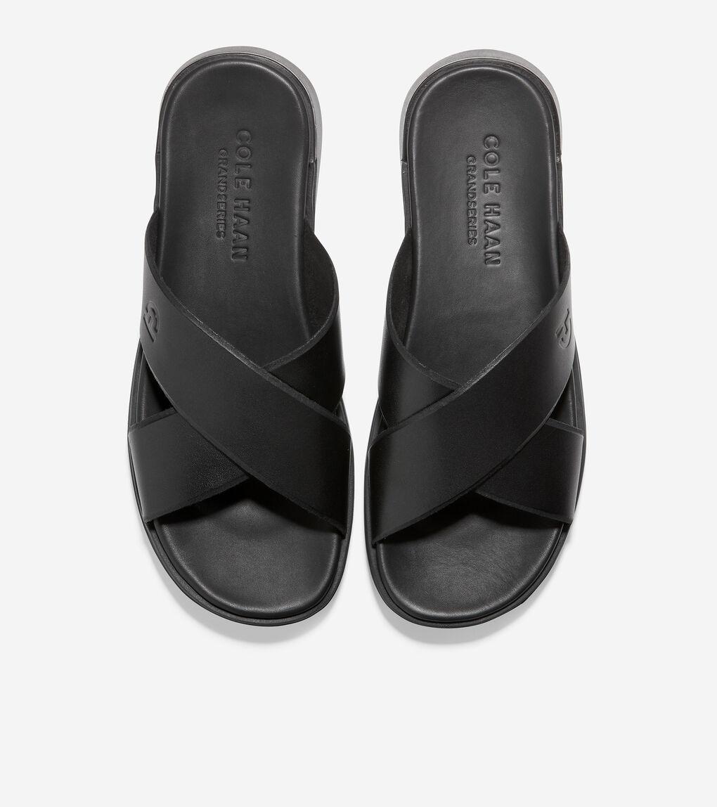 Cole Haan Men's Grand Ambition Criss Cross Sandal in Black for Men | Lyst