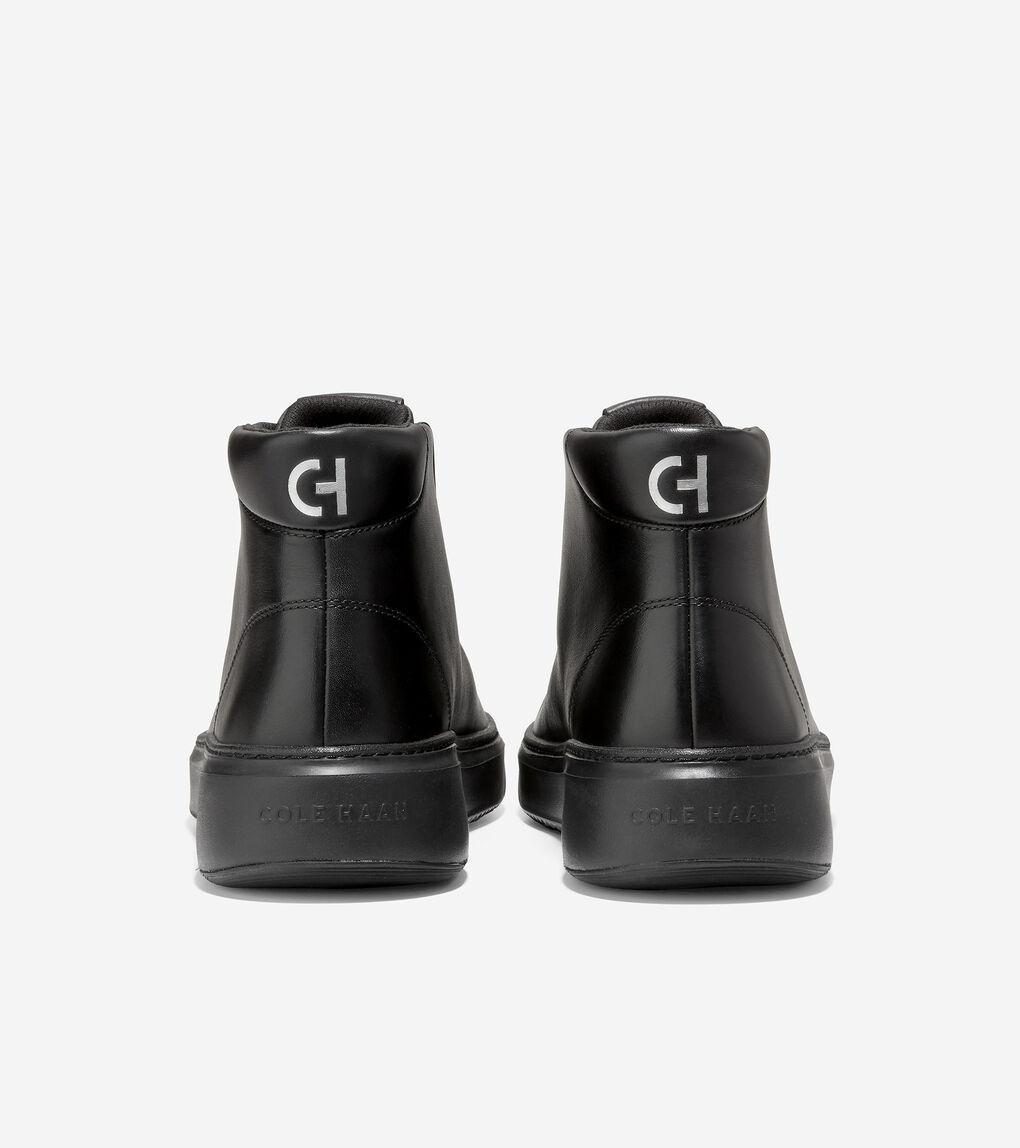 Cole Haan Black Leather High Top Shoes Cole Haan Men main image 3