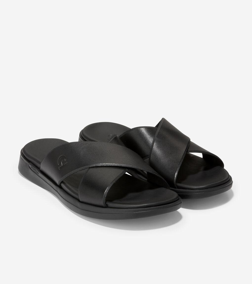 Cole Haan Men s Grand Ambition Criss Cross Sandal in Black for Men