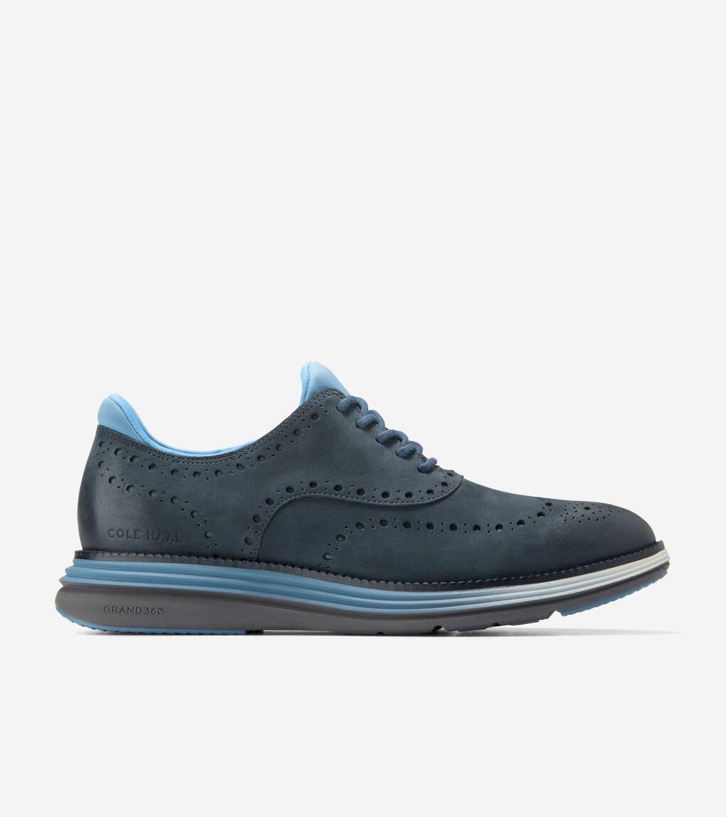 Cole Haan Men's Øriginalgrand Ultra Waterproof Wingtip Oxfords in Blue ...