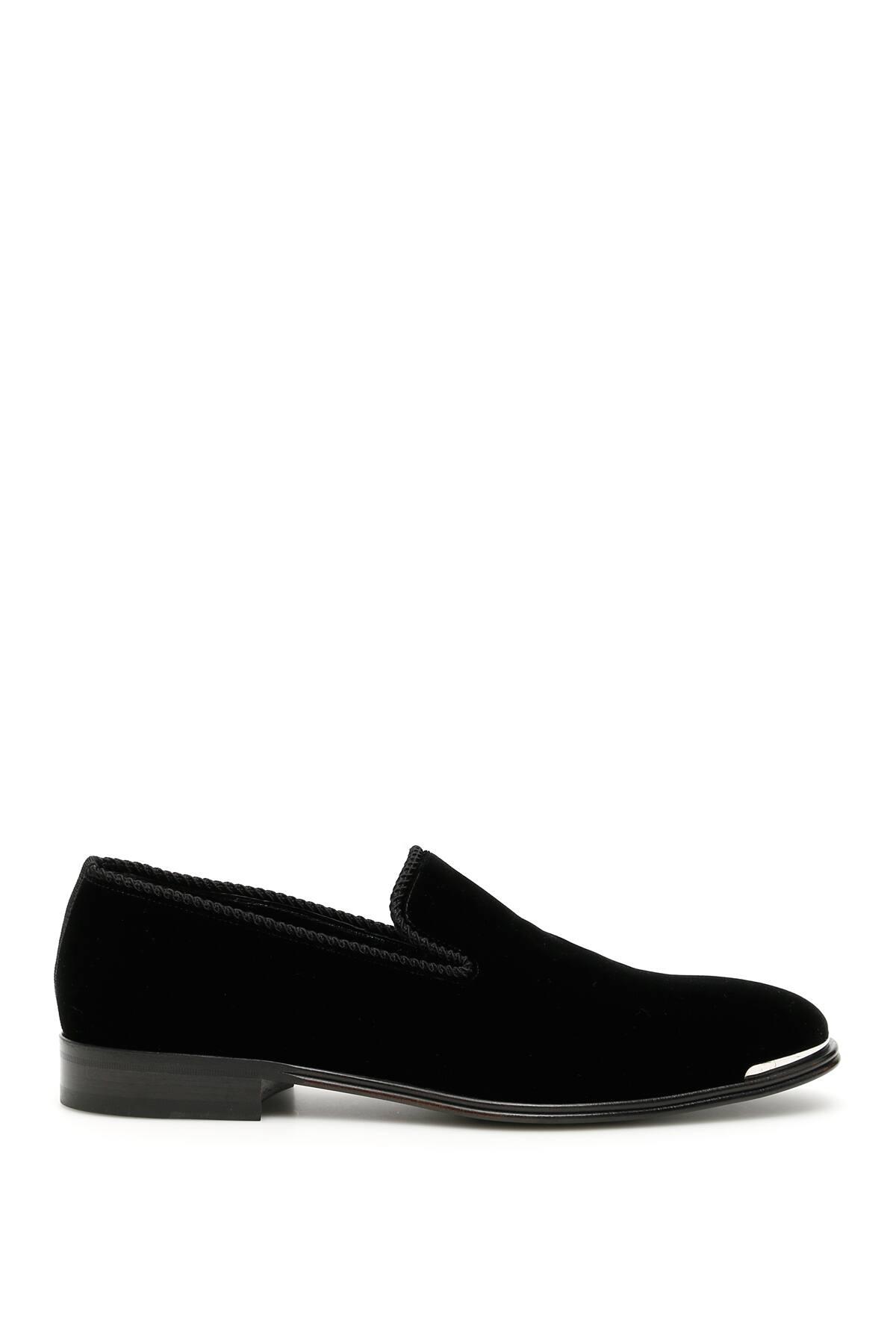 Alexander McQueen Black Velvet Loafers for Men - Save 18% - Lyst