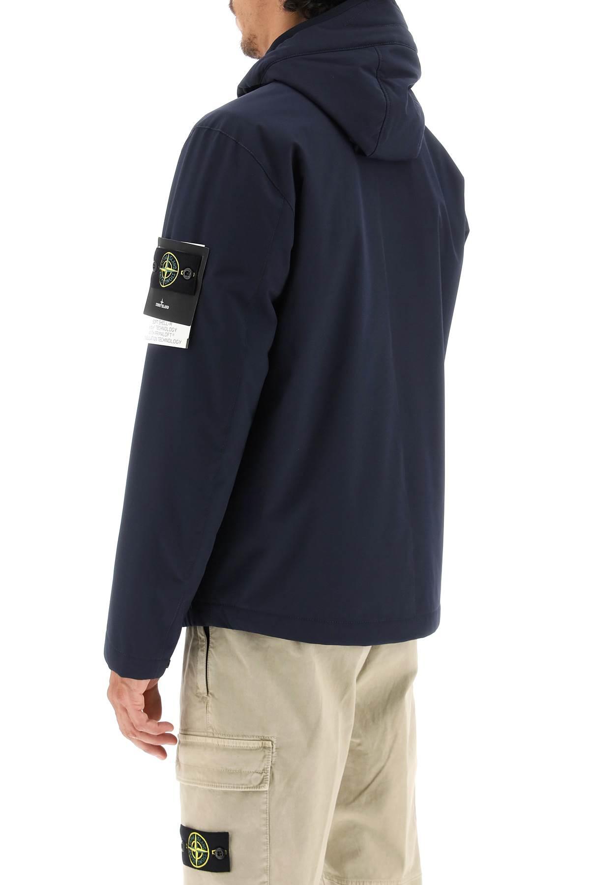 Stone Island Soft Shell-r Jacket With E.dye Technology in Blue for Men