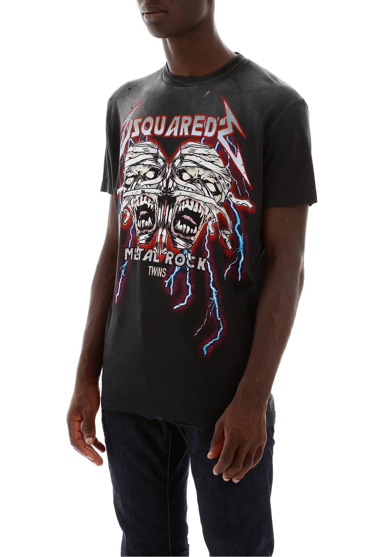 dsquared metal rock t shirt