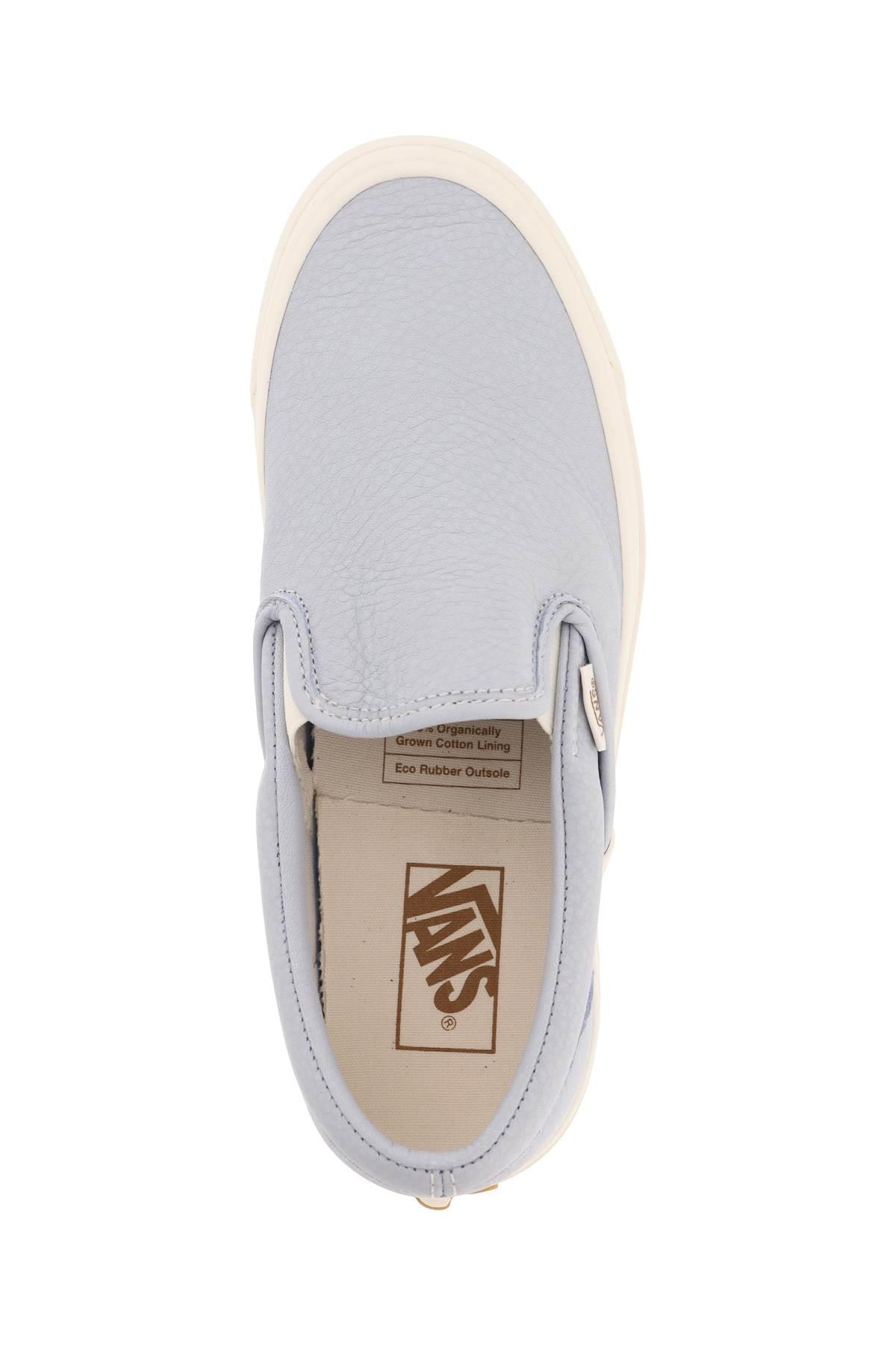 Vans Leather Classic Slip-on Eco Theory Sneakers in Light Blue - Save 25% White Womens Trainers Vans Trainers 